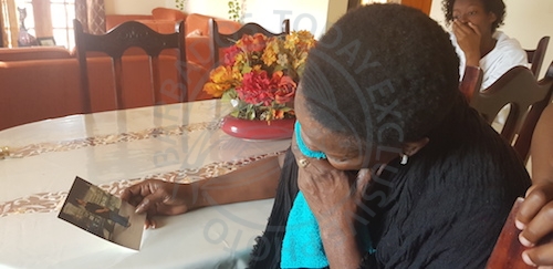 Joan Benn mourning the loss of her son Barry Taylor (inset).