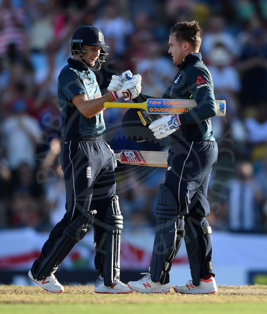 Both Joe Root (left) and Man-of-the-Match Jason Roy (right) scored quality centuries for England.