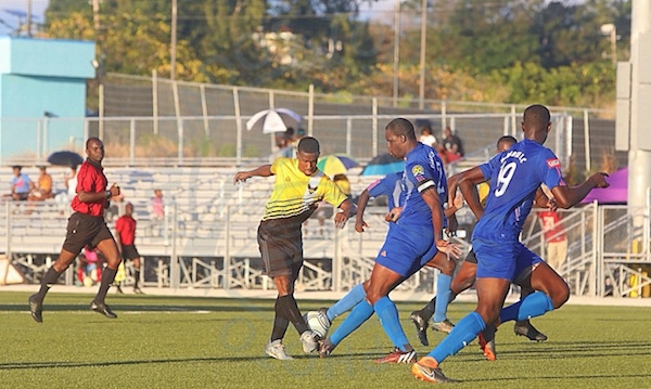Paradise defeated UWI and their defence led by captain Barry Skeete wearing the captain’s armband did well to deny any goals from getting past his watch.