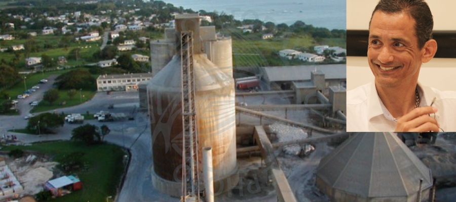 Arawak Cement Plant, inset Mark Maloney