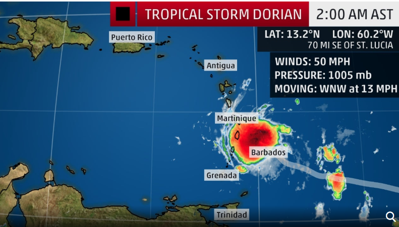 Storm Watch Tropical Storm Warning Discontinued For Barbados   Screen Shot 2019 08 27 At 2.51.33 AM 