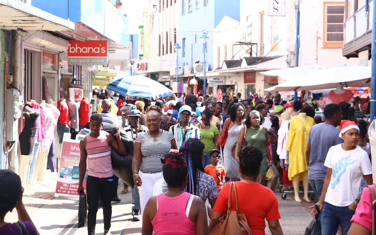 Quieter' city sidewalks this christmas - Barbados Today