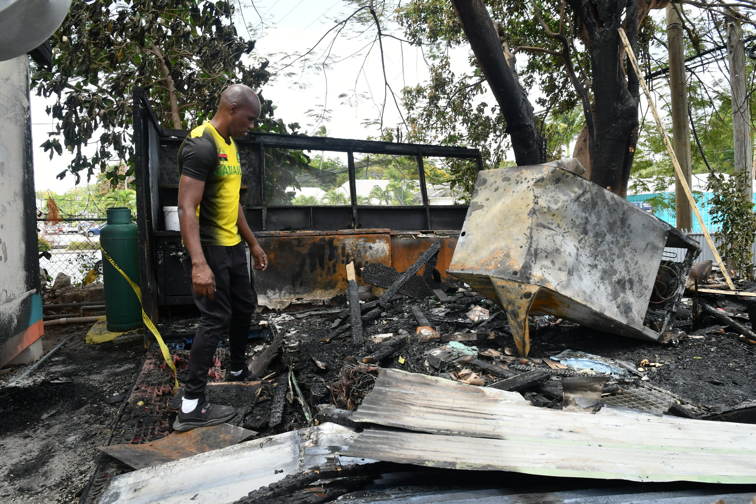 Fire razes food business Barbados Today