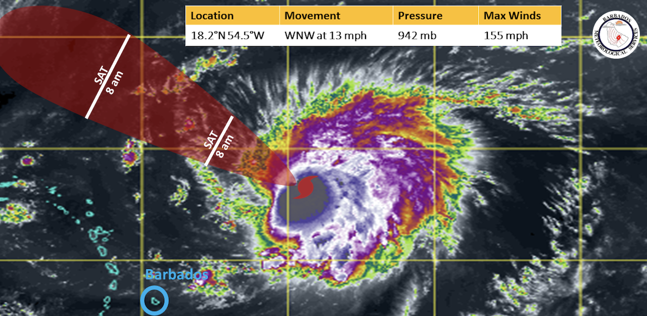 Hurricane Lee Remains Powerful Category 4 in Atlantic, No Threat to Barbados