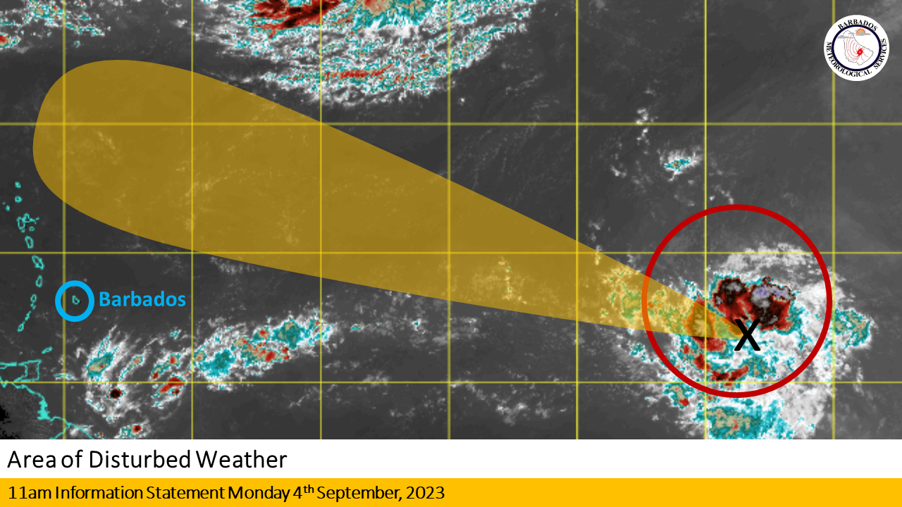 Barbados Meteorological Services Monitoring Disturbed Weather in Far Eastern Atlantic, Potential for Tropical Depression Development