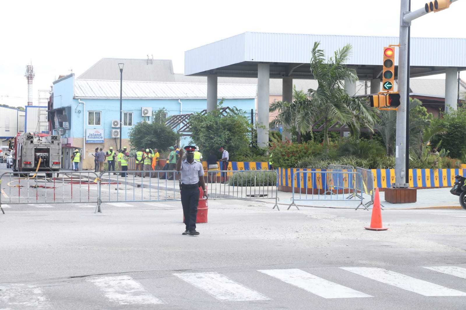 Officials investigate gas leak in Fairchild Street Barbados Today