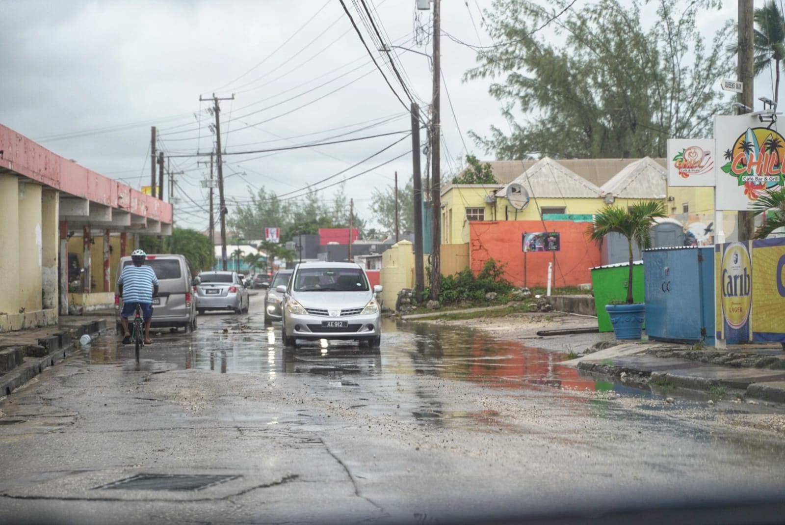 Impacts of Feeder Bands Associated with Hurricane Tammy Cause Flooding in Barbados Communities