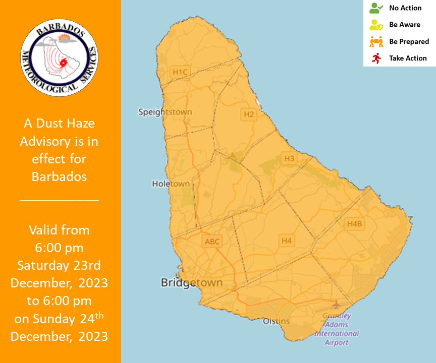 Significant Dust Haze Advisory in Effect for Barbados: Key Messages and Precautions