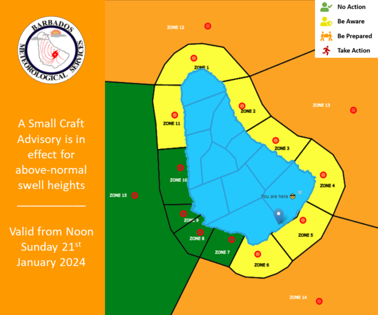 BMS issues small craft advisory, warns of dangers of large open water swells