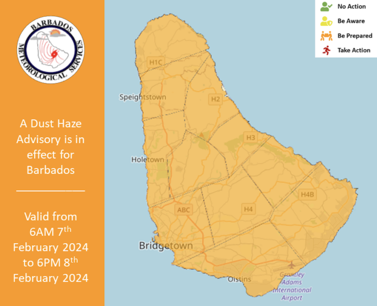 Saharan dust haze to affect island