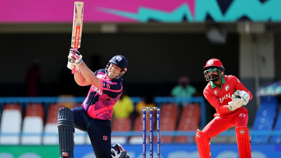 Scotland Secures Impressive 7-Wicket Victory Over Oman at T20 World Cup, Tops Group B