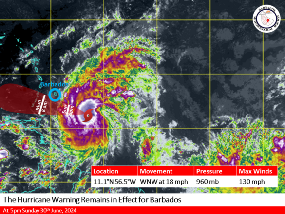 Hurricane Beryl: 5 p.m. update - Barbados Today