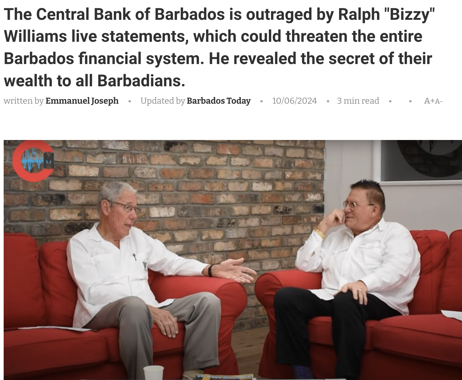 Fraudulent Article Alert: Misleading Content Impersonating Barbados Today Website Circulating