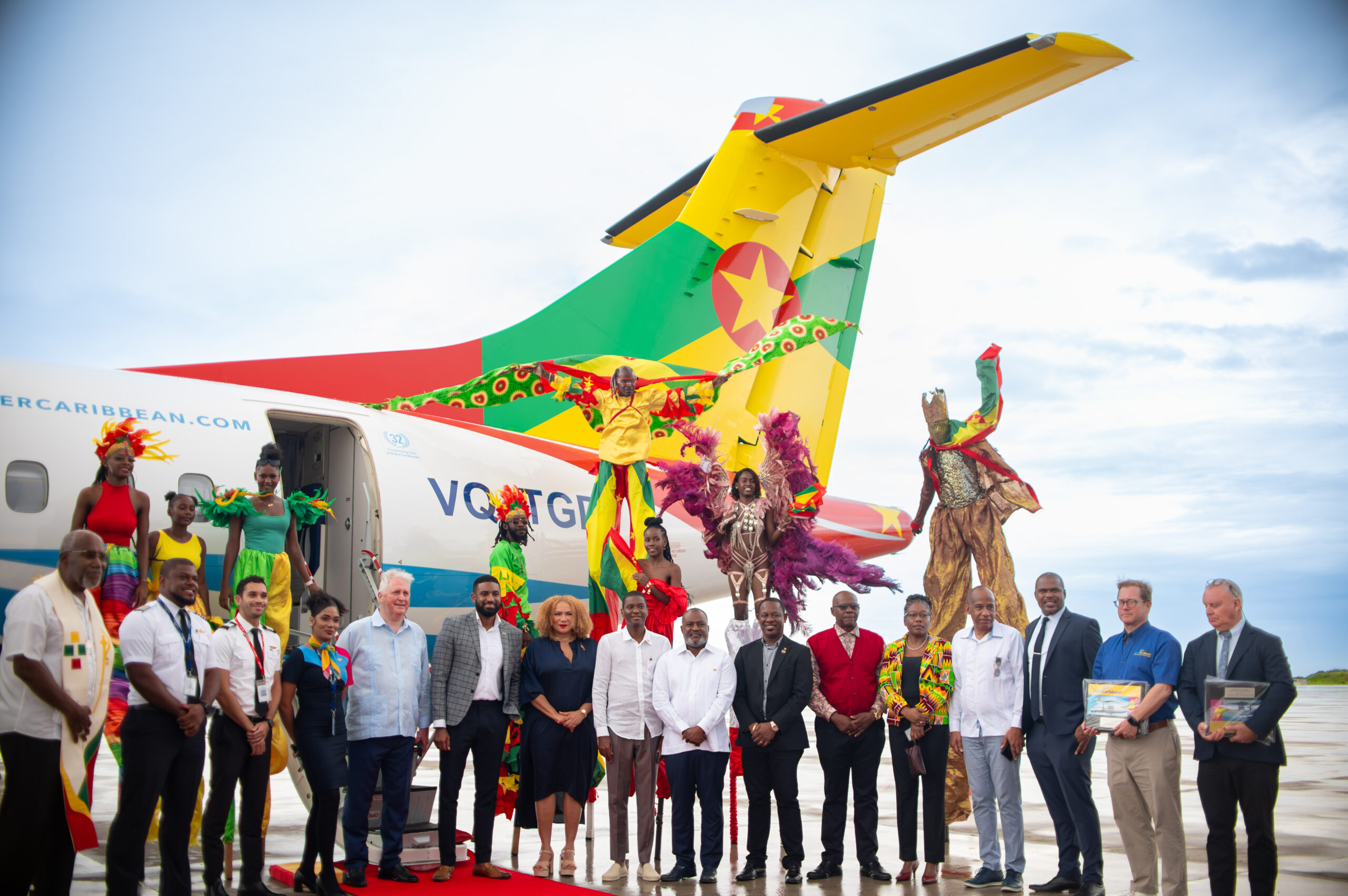 interCaribbean Airways Unveils Custom-Painted 'Spirit of Grenada' ATR 42-500 Aircraft at Maurice Bishop International Airport