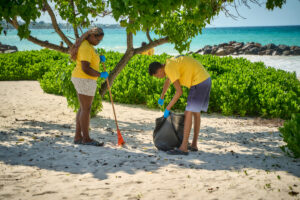 Oistins Beach gets spruced up on International Coastal Cleanup Day