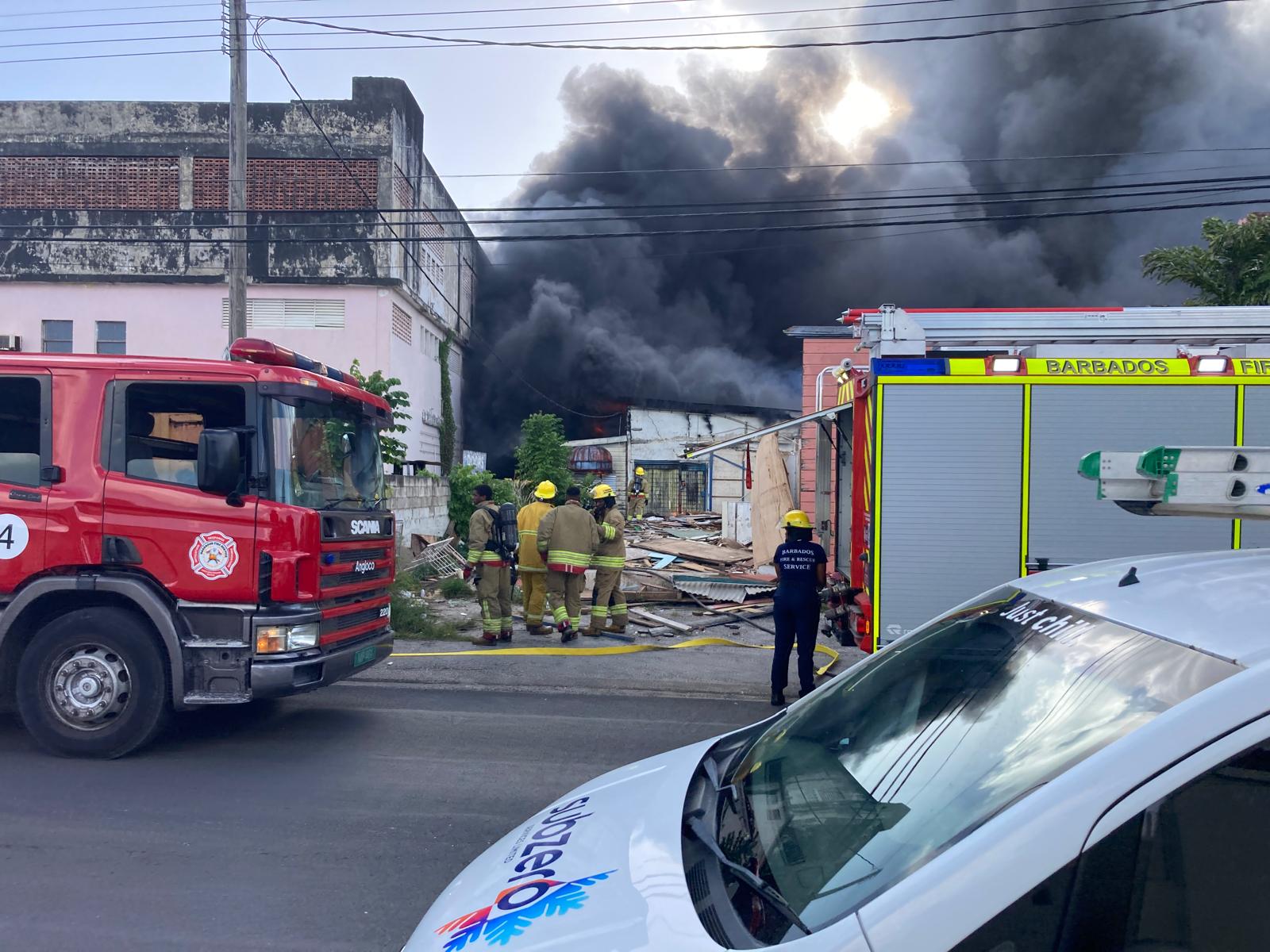 Fire Destroys Brancker’s Design Centre in Fontabelle, Barbados: Challenges Faced by Firefighters Highlight Water Supply Concerns