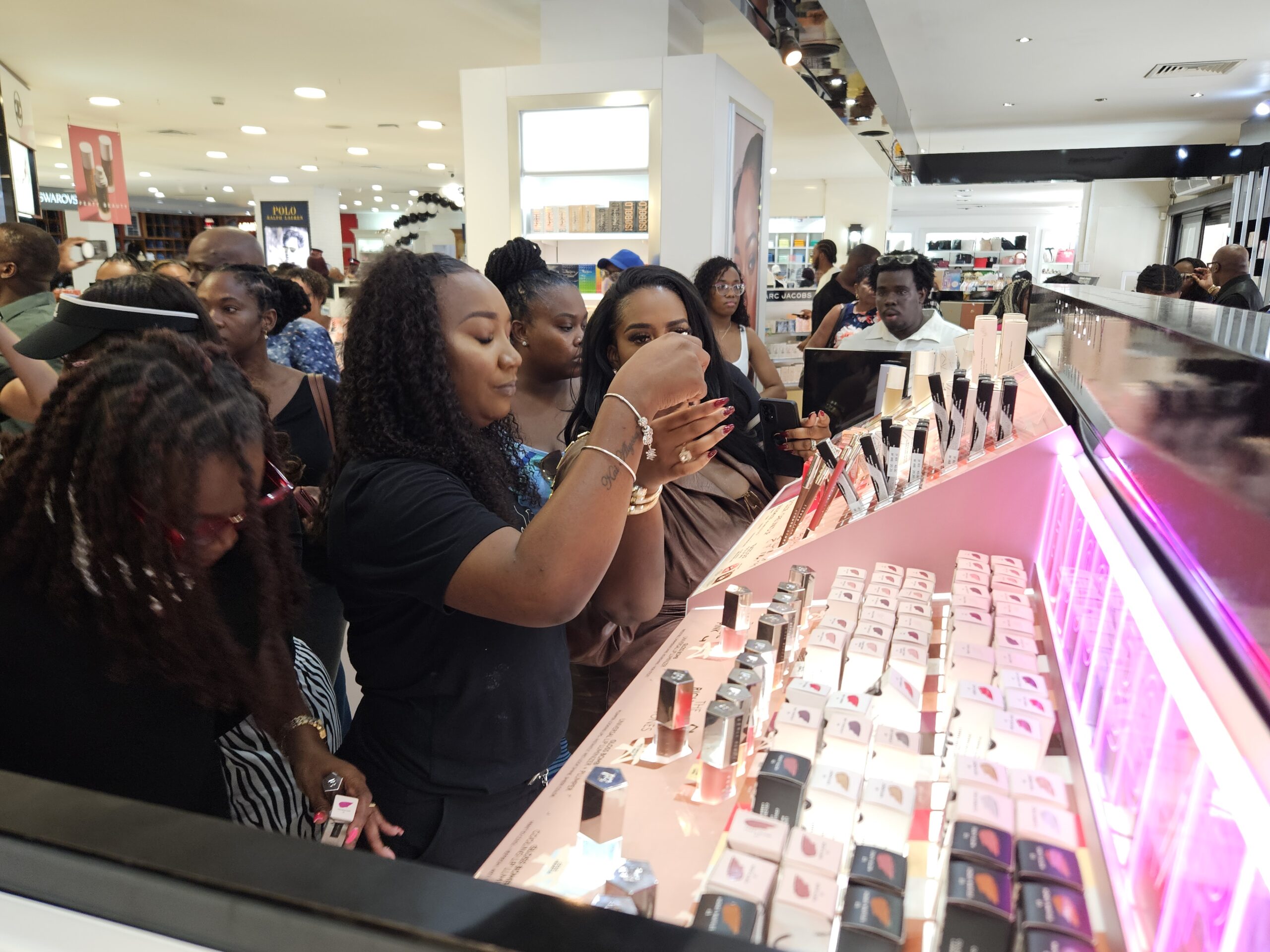 Barbadians Celebrate Fenty Beauty Launch at Bridgetown Duty-Free Store