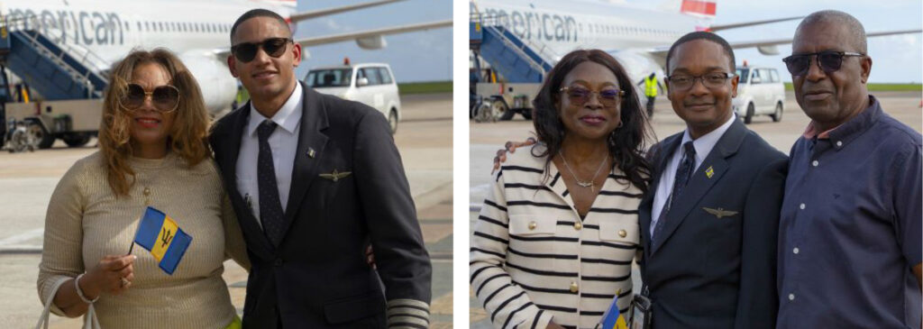 Two Barbadians pilot inaugural flight from Philadelphia