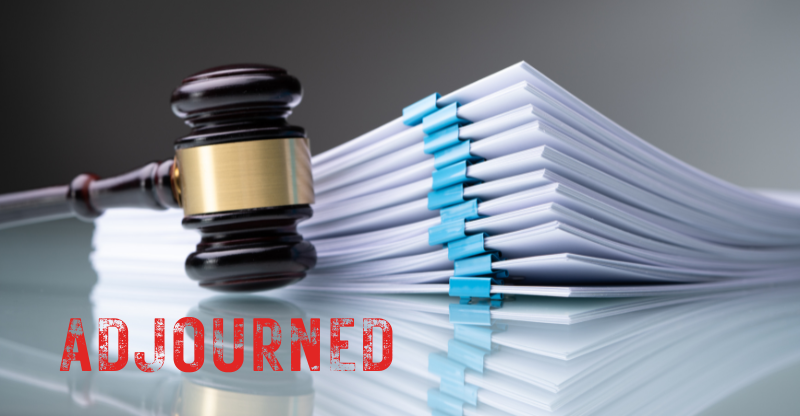 Adjournment frustrates long-delayed misconduct case
