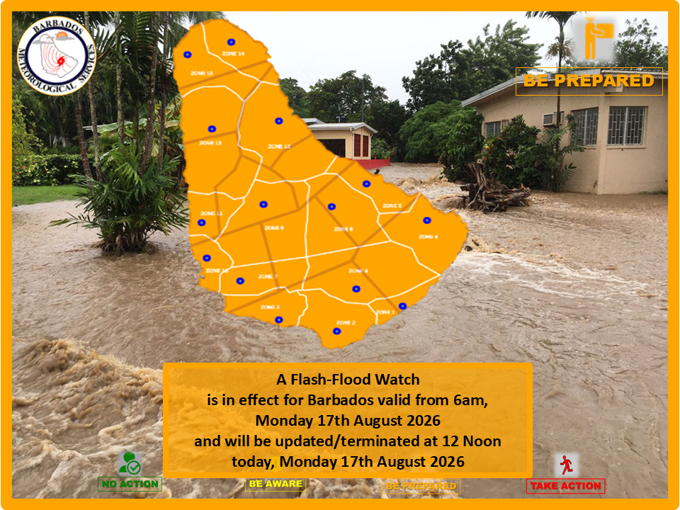 Flash-flood watch in effect for Barbados