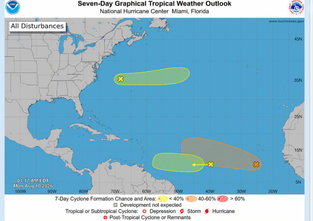 Tropical depression could form in Atlantic this week
